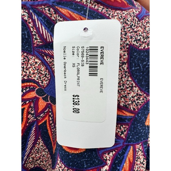 NWT Evereve Noelle Open Back Cut Outdoor Floral Print Maxi Dress Women's Size XS - Picture 8 of 11
